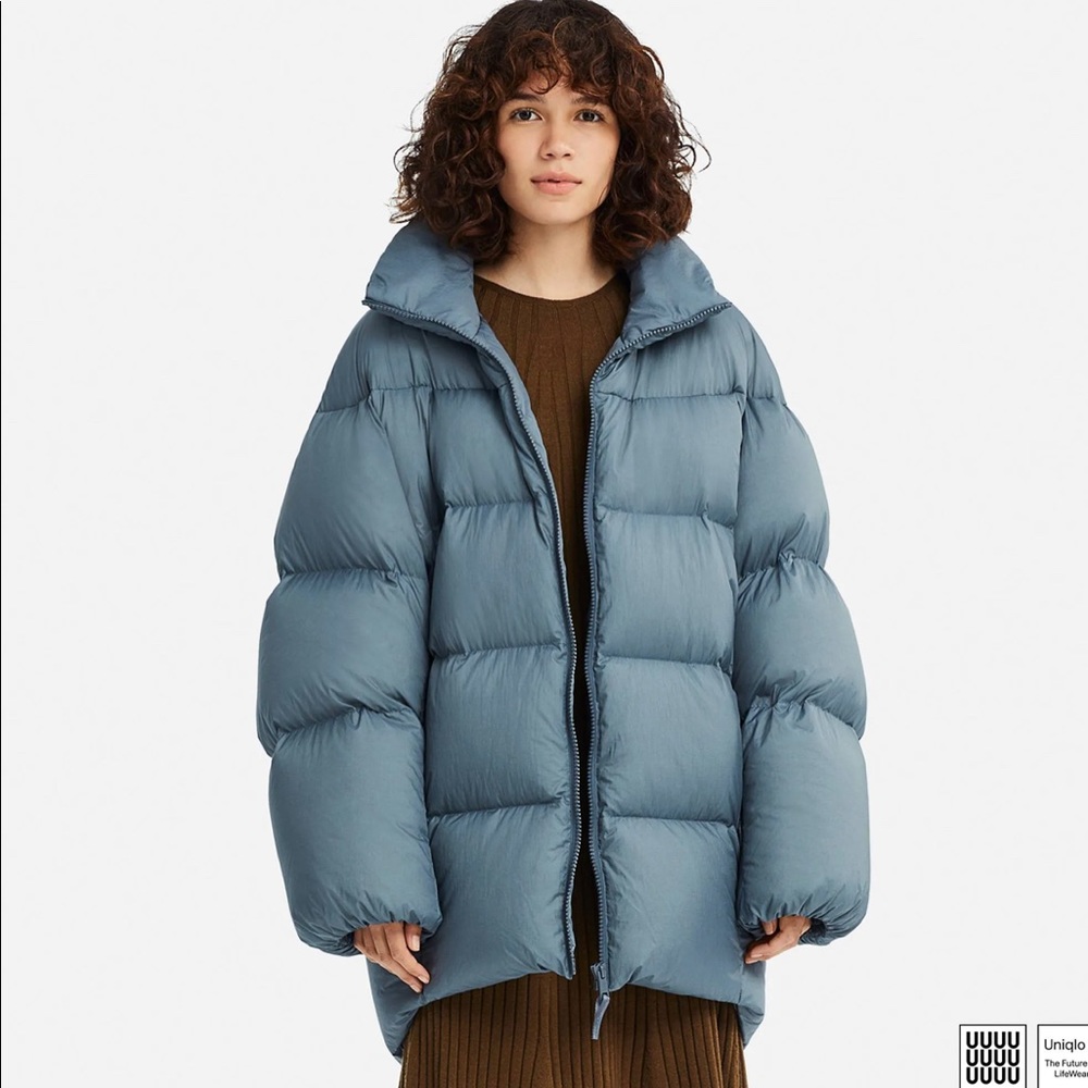 Uniqlo U oversize down jacket blue size M